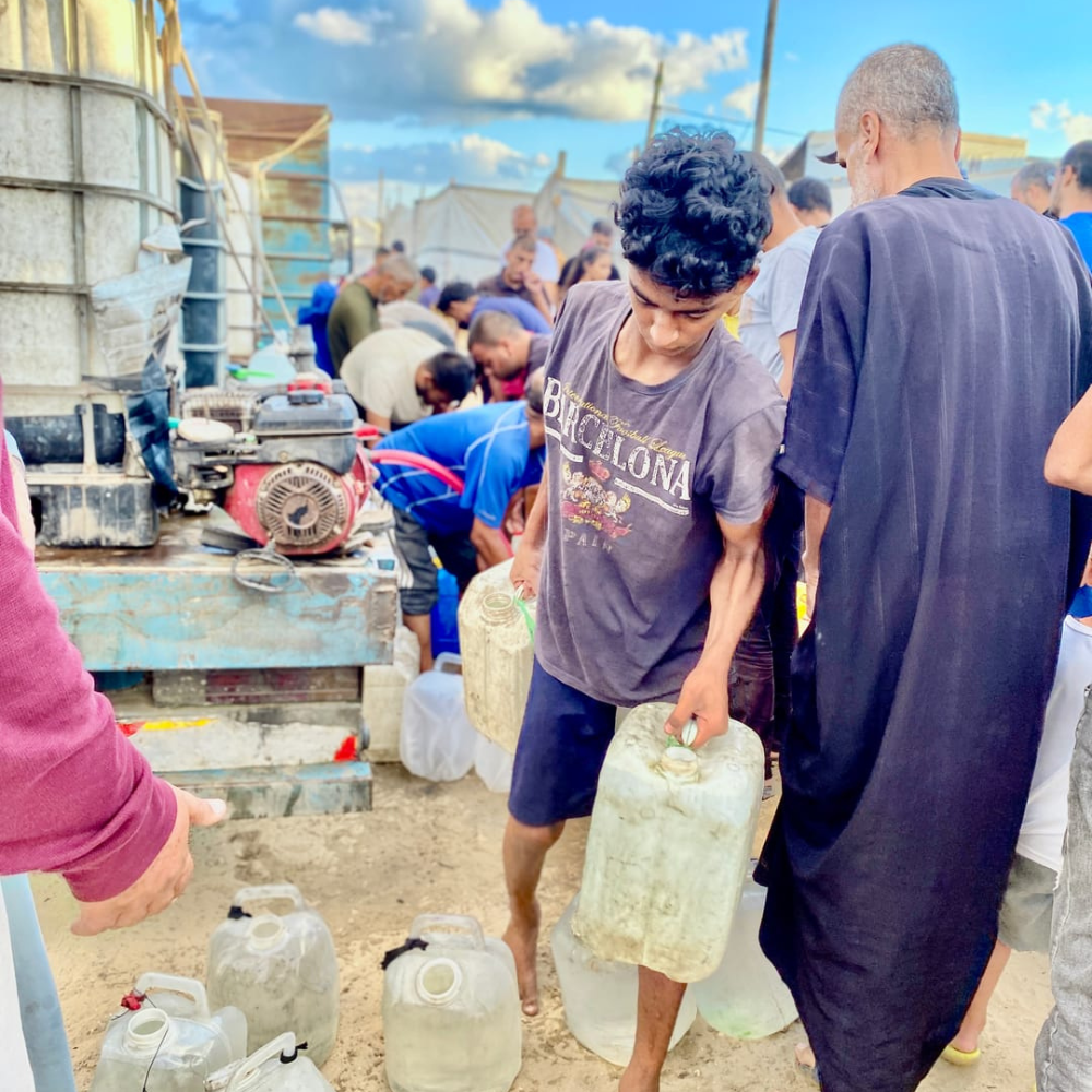 Citerne d'eau Ă  Gaza